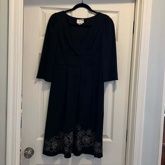 Andre Oliver Black & Tan Midi Dress - Picture 2 of 11